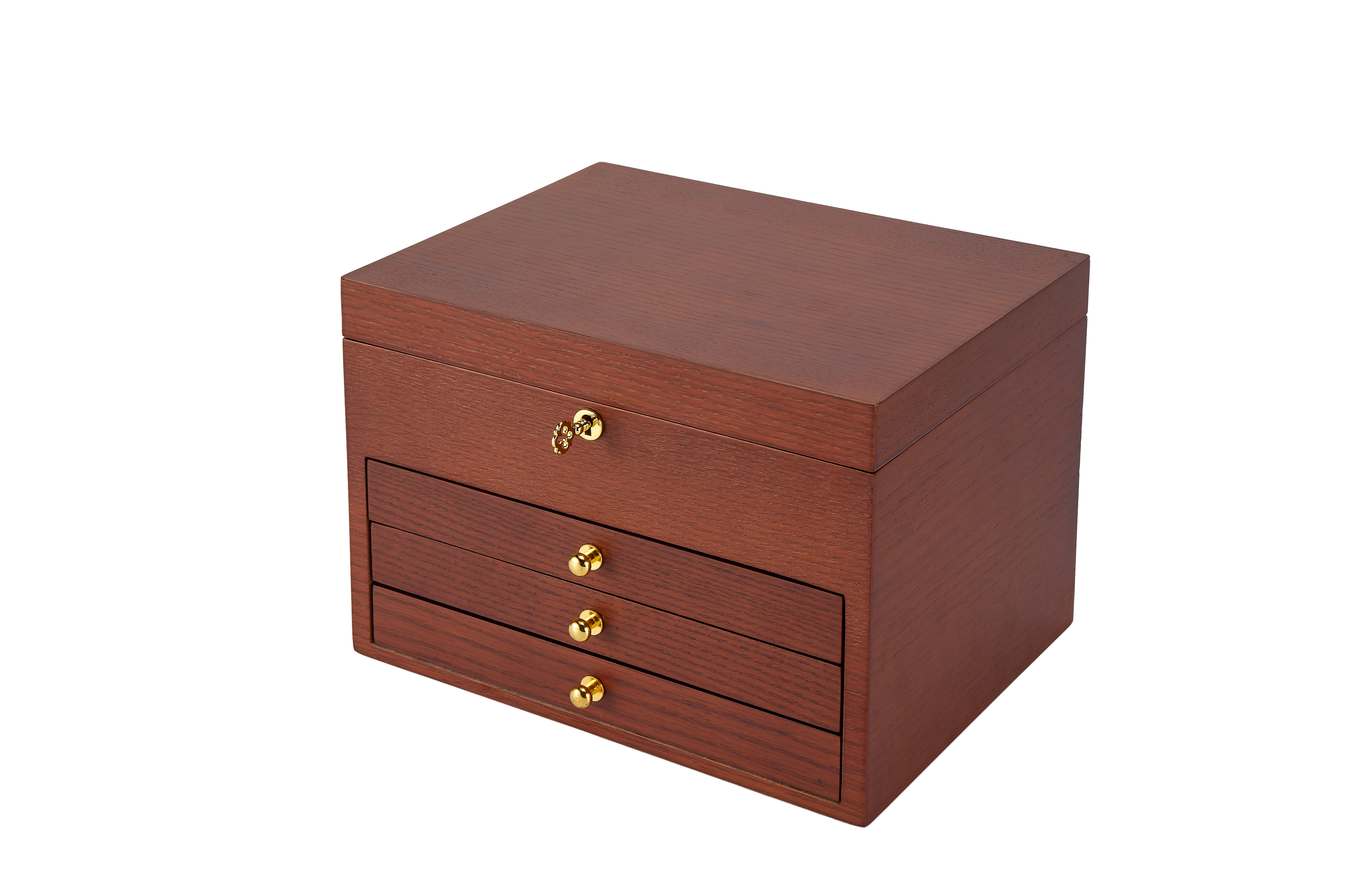 Luxury Wooden Textured Jewelry Box - 浙江武义弘鑫箱包厂